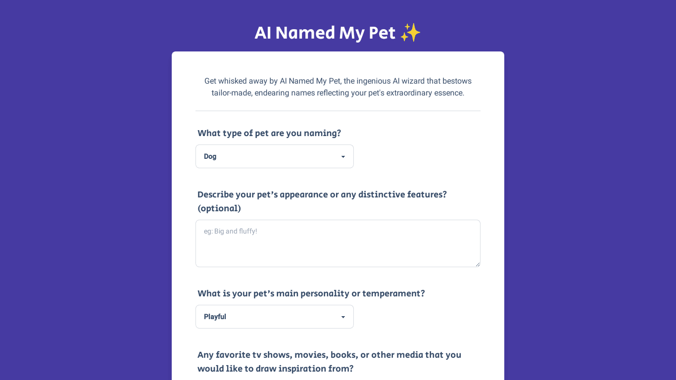 AI Named My Pet image