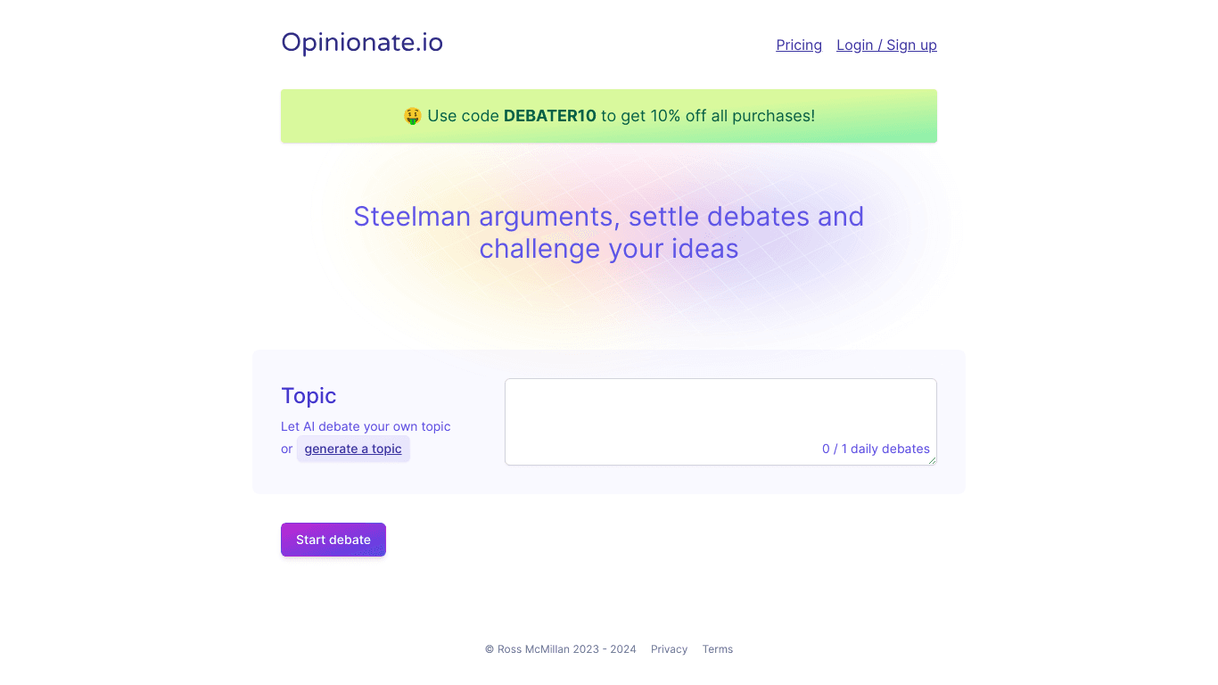 Opinionate.io image