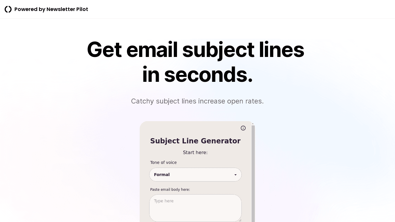 Subject Line Generator image