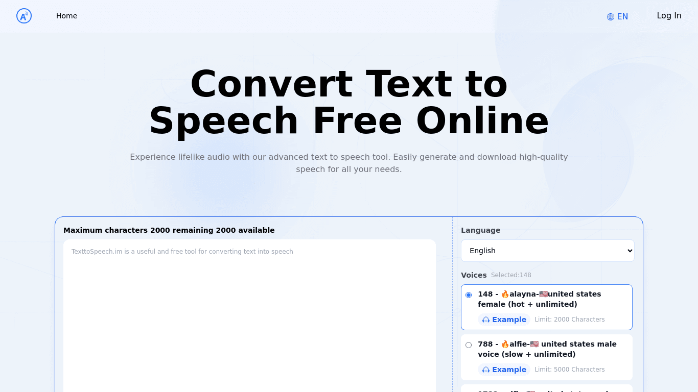 Text to speech image