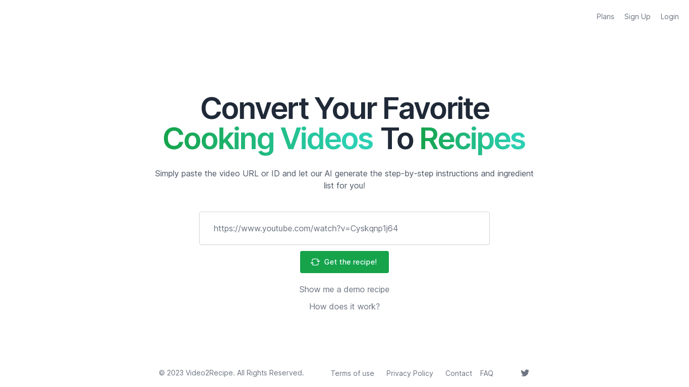 Video2Recipe image