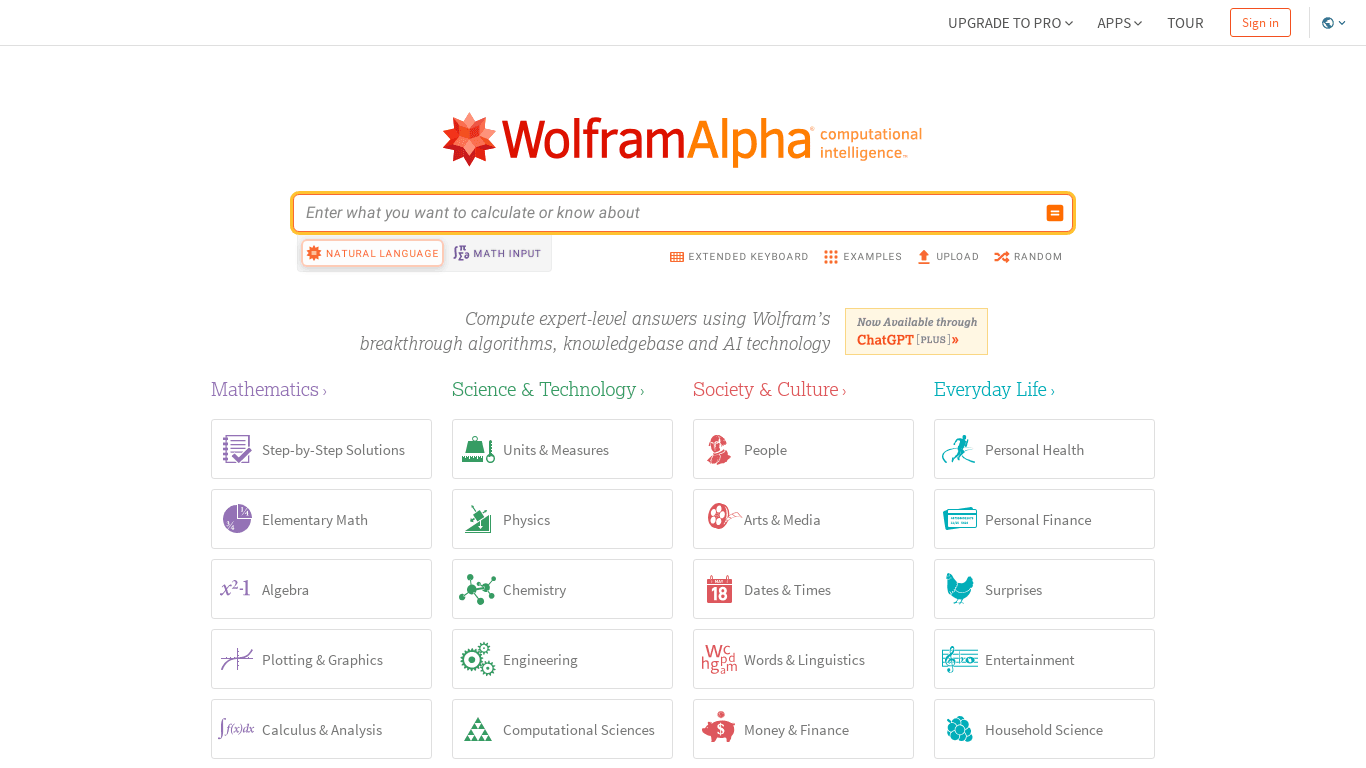 WolframAlpha image